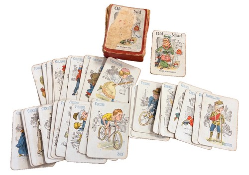 Vintage old maid - maid, playing