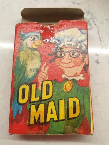 Vintage old maid card - vintage,