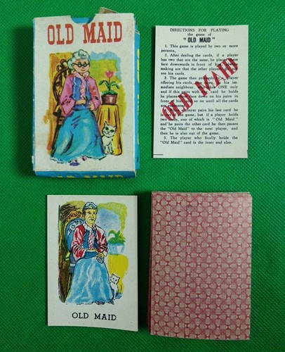 Old maid card - game, in