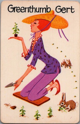 1975 greenthumb gert card - gert, old