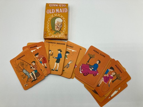 Vintage old maid card - card, game