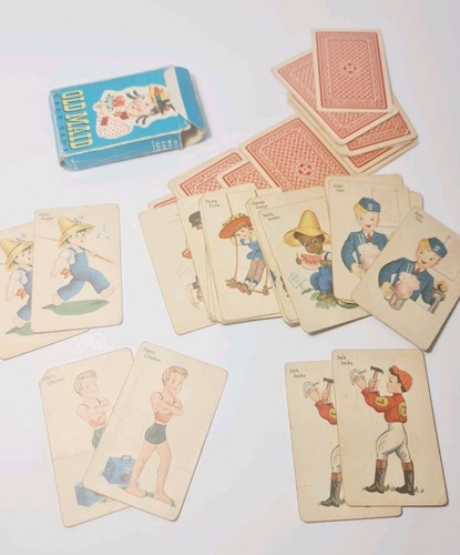 Vintage old maid card - game,
